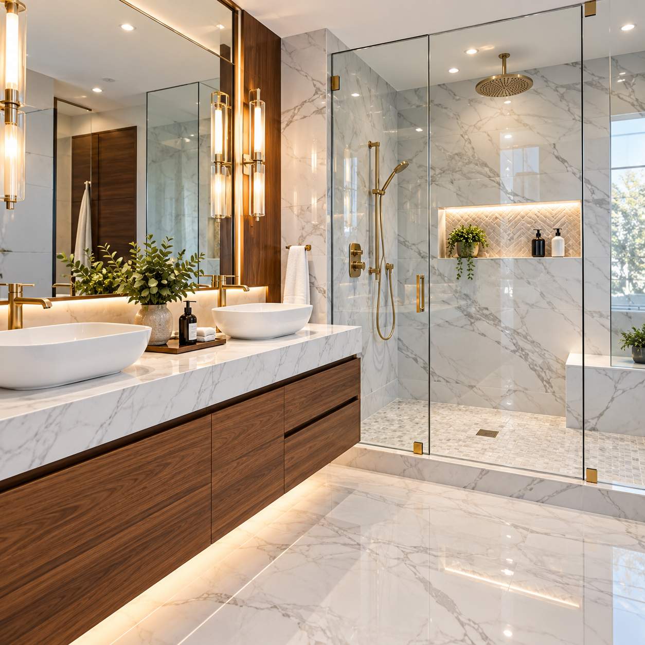 Beautiful remodeled bathroom